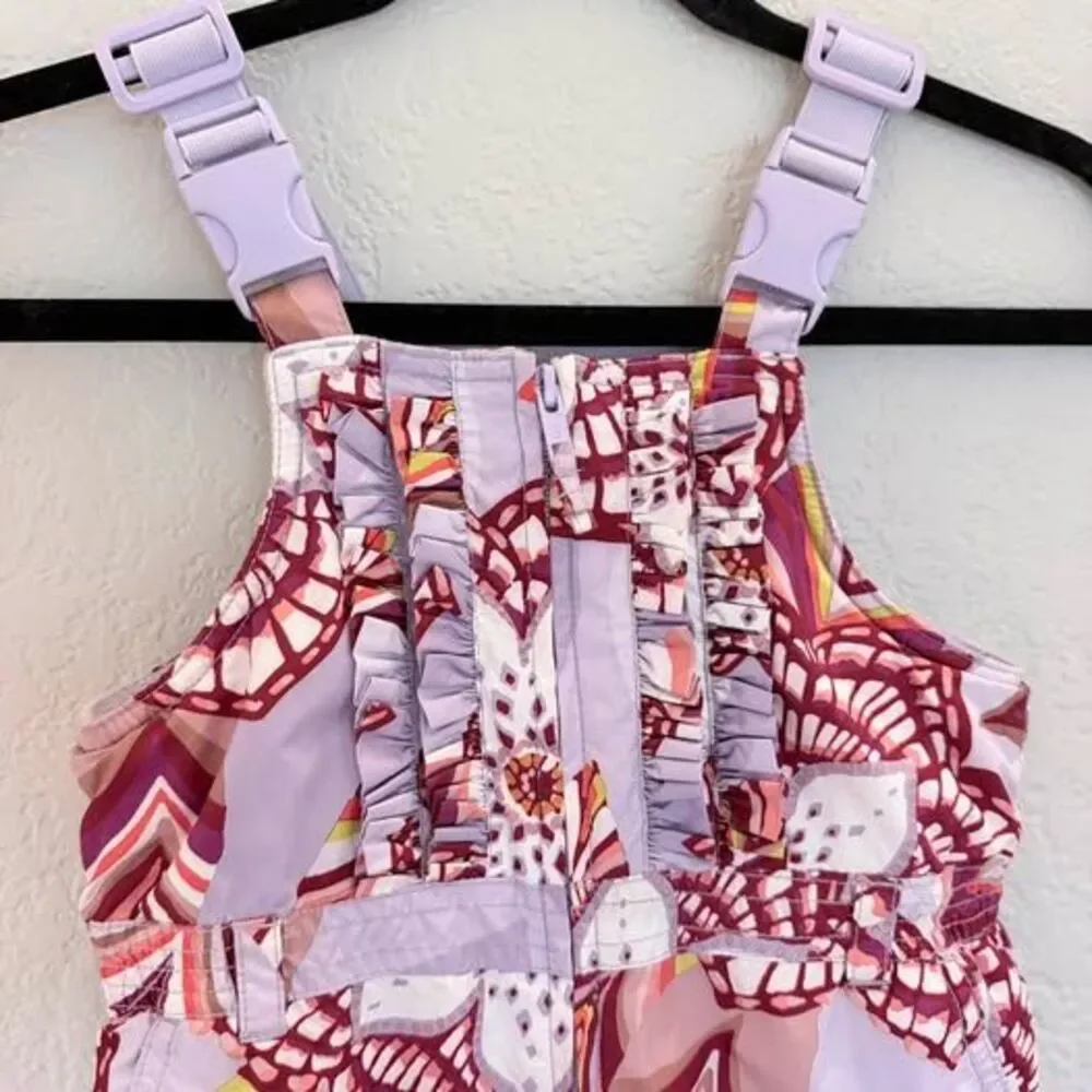 BabyGap Insulated Snow Bib Overalls Floral Print Toddler Girls 5T